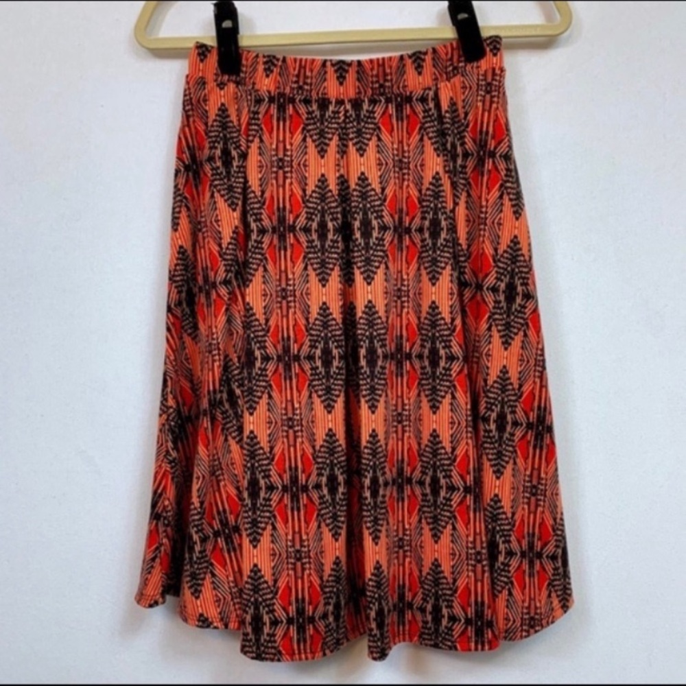 LuLaRoe Madison Skirt Aztec Print Size Small